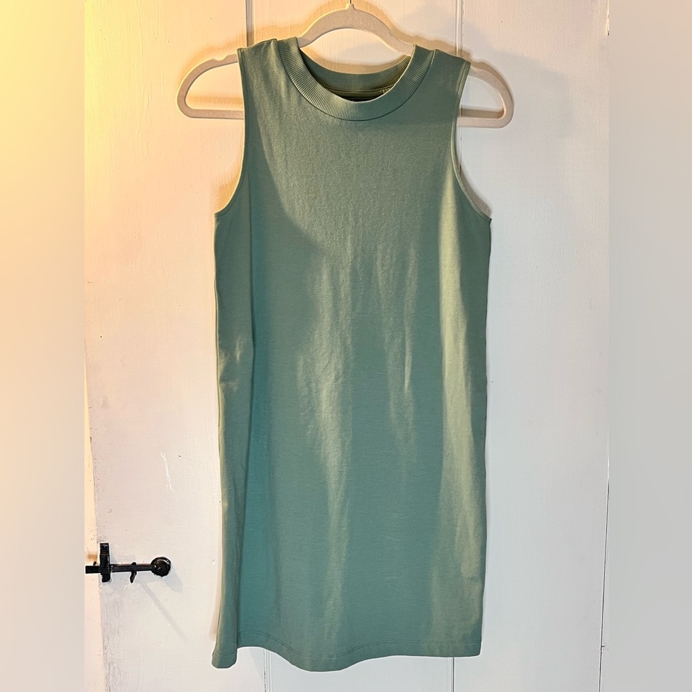 A new day sage green cotton blend dress. Size extra small.